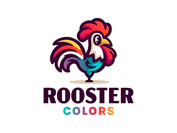 彩色公鸡logo