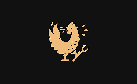 Galo Galo快餐店公鸡标志