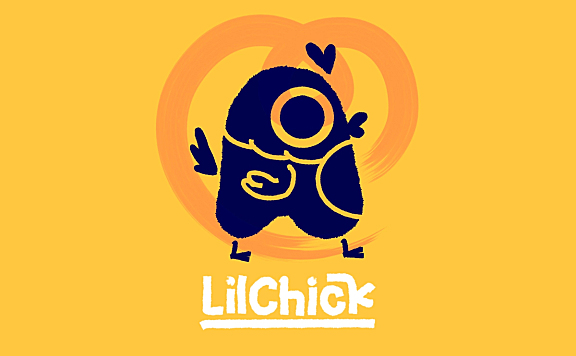 小鸡插画logo