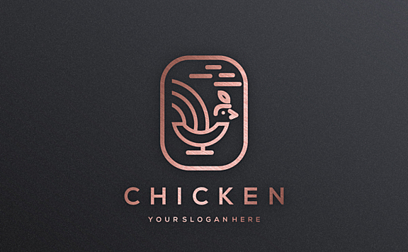 线条鸡logo