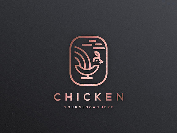 线条鸡logo