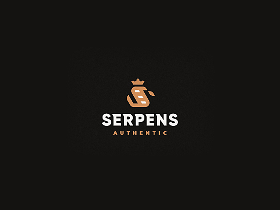 金色皇冠蛇logo