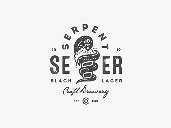 蛇绕啤酒logo