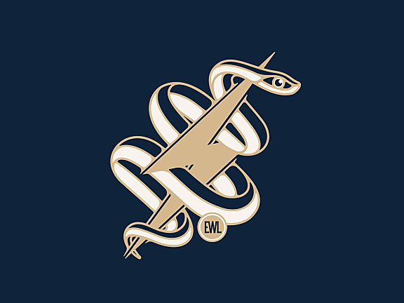 金色闪电蛇logo