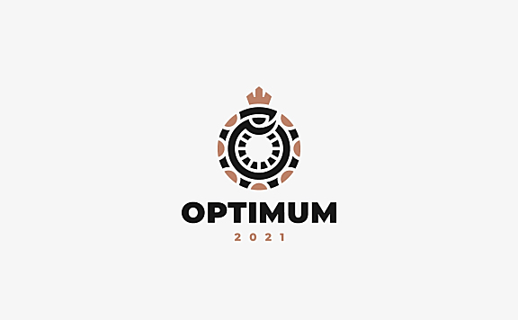 optimum环绕皇冠蛇logo