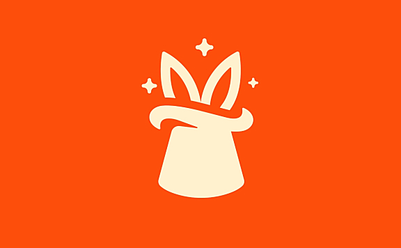 兔耳朵魔术帽logo