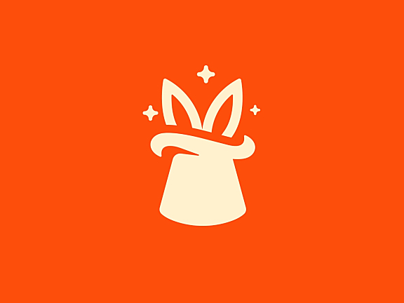 兔耳朵魔术帽logo