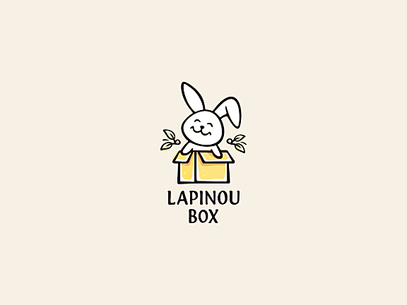 Lapinou Box盒子里的兔子logo