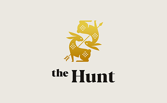 The Hunt金色兔子logo