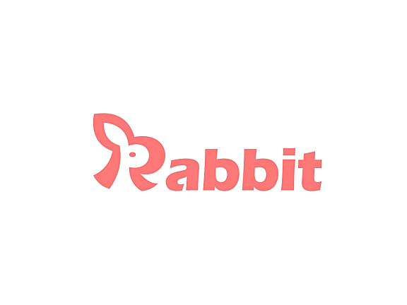 R字母组合兔子logo