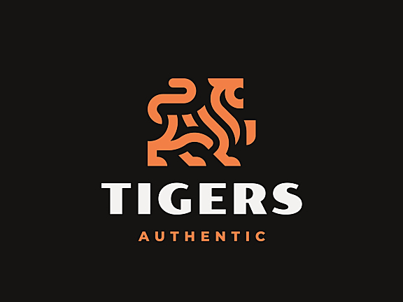 抽象条纹老虎logo