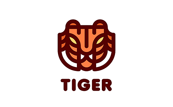 抽象虎头logo