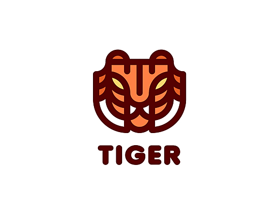 抽象虎头logo