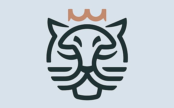 皇冠老虎线稿logo