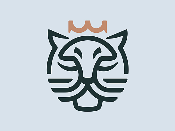 皇冠老虎线稿logo