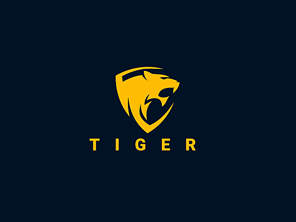 黄色盾牌老虎logo