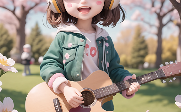 可爱女孩盲盒艺术风格