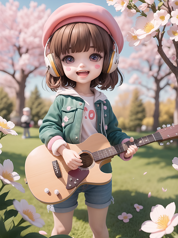 可爱女孩盲盒艺术风格