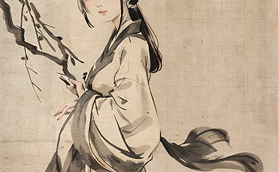 水墨古装美女