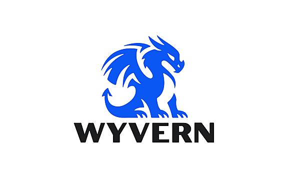 WYVERN蓝色翼龙logo