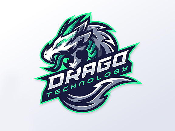 绿色竞技龙形logo